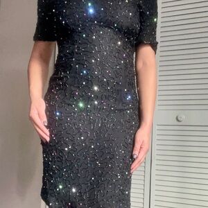 Black Sequin Dress